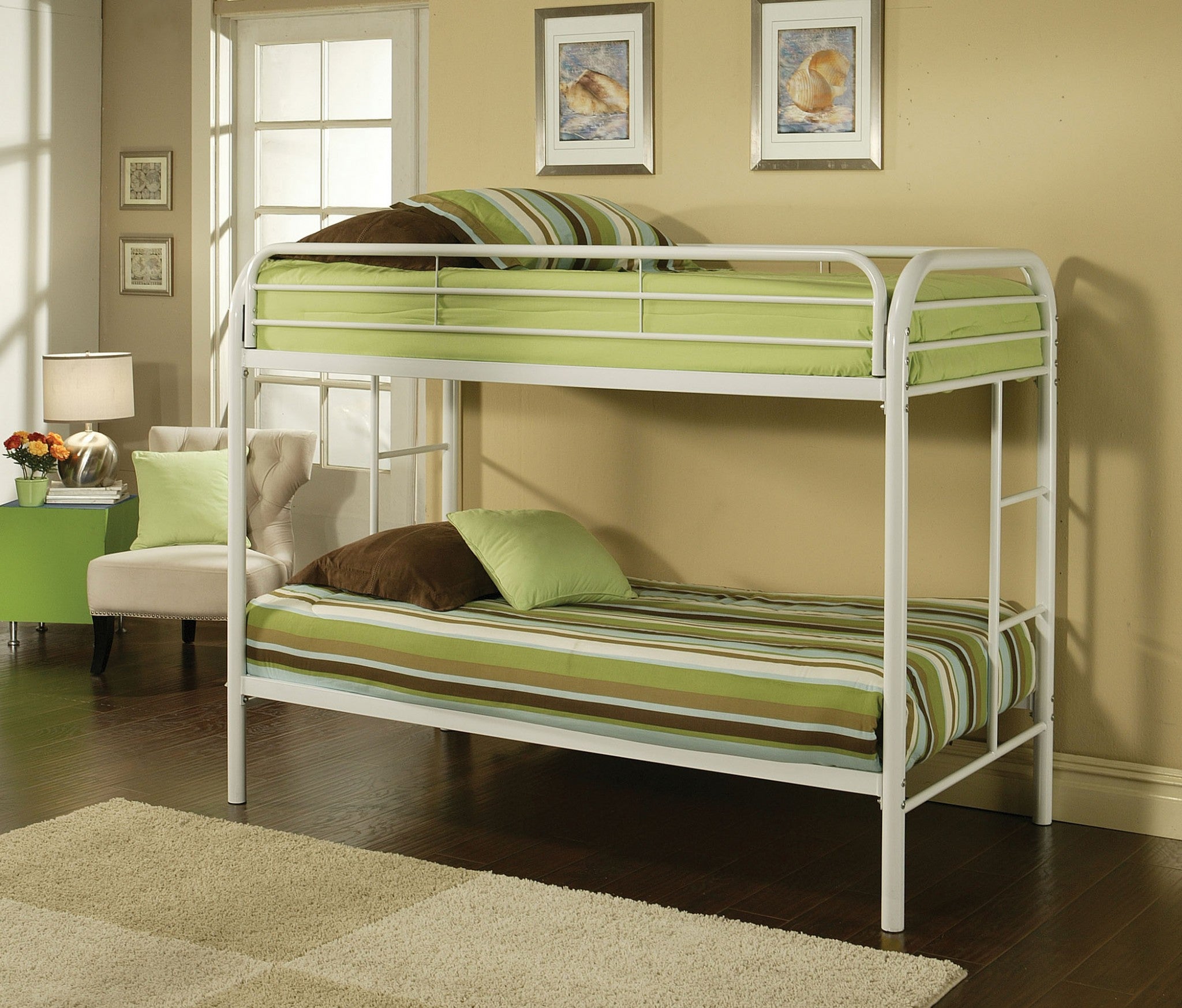 Black Twin Contemporary Metal Bunk Bed