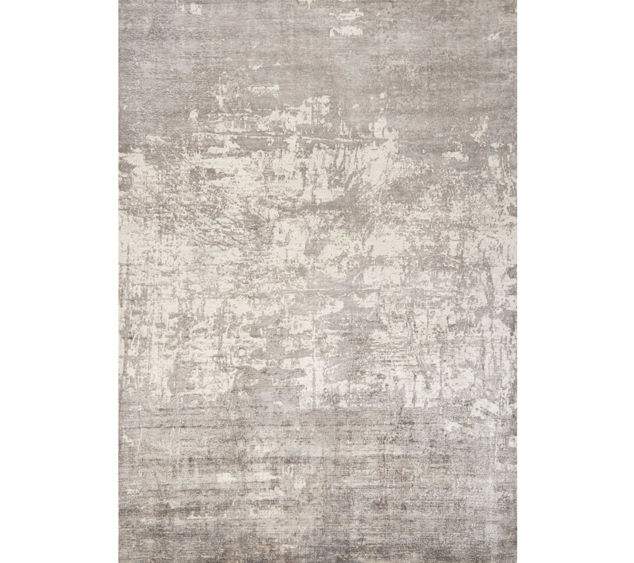 8' x 11' Beige Abstract Hand Loomed Area Rug
