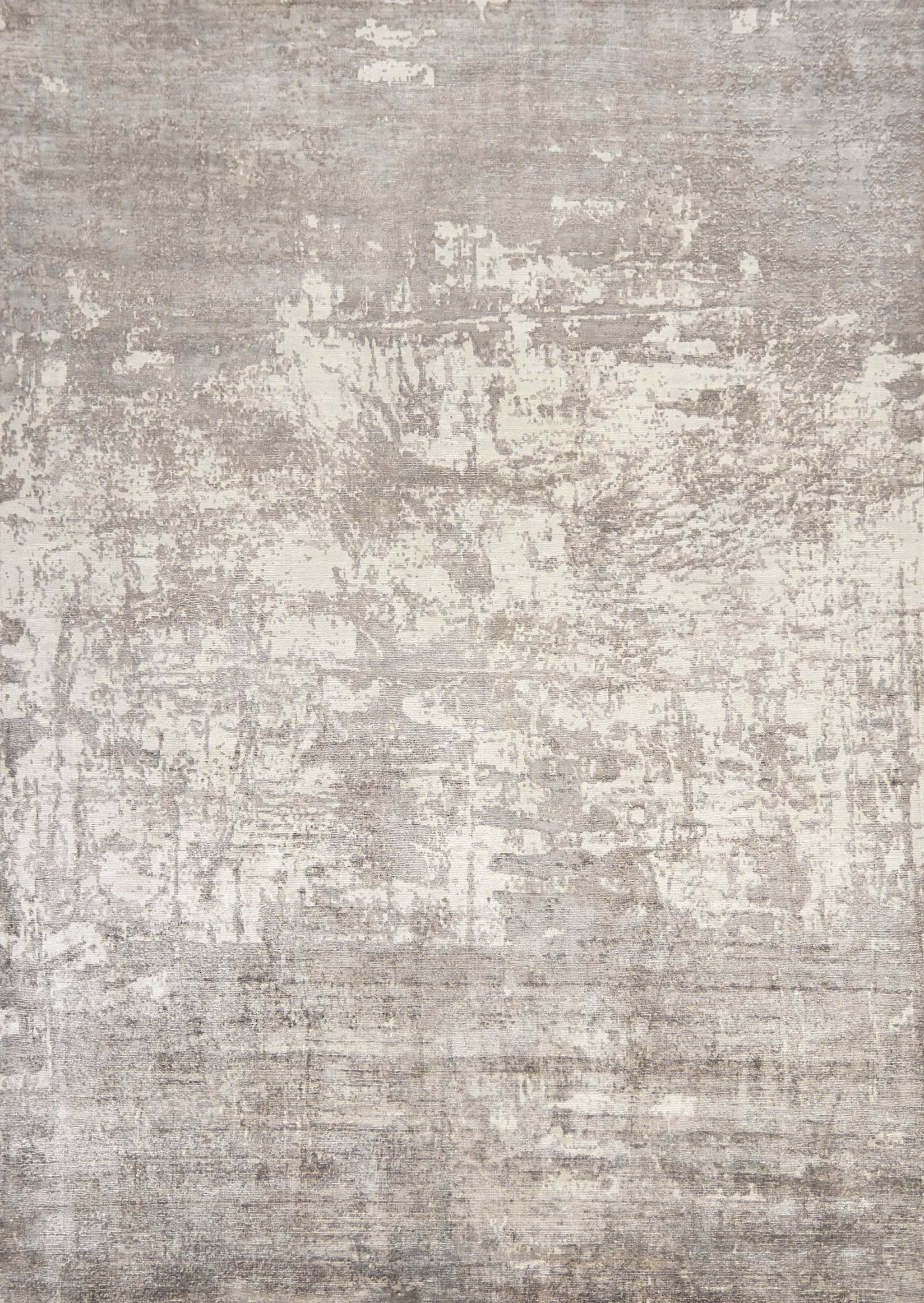 8' x 11' Beige Abstract Hand Loomed Area Rug