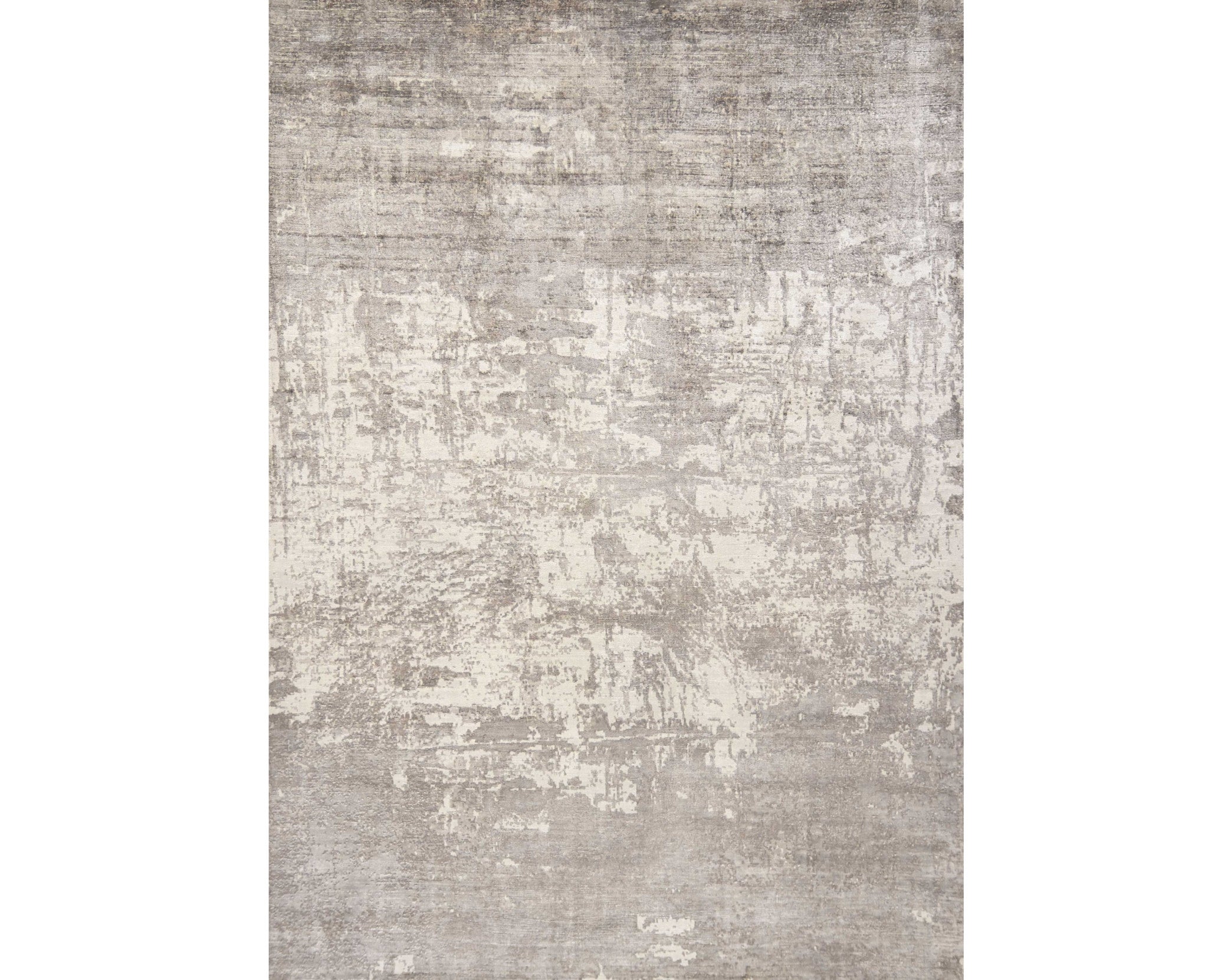 8' x 11' Beige Abstract Hand Loomed Area Rug