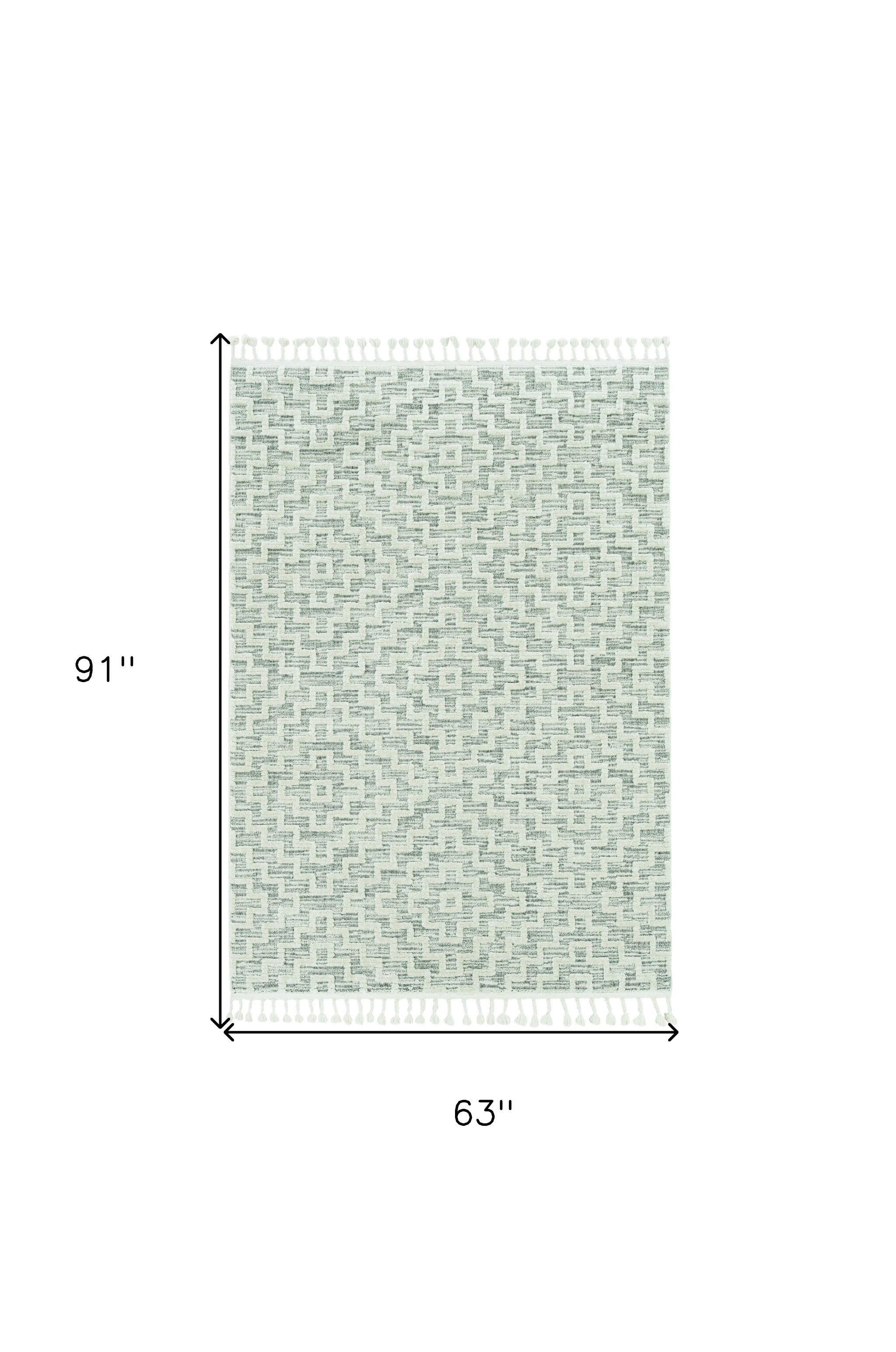 12' x 15' Gray and Ivory Geometric Area Rug