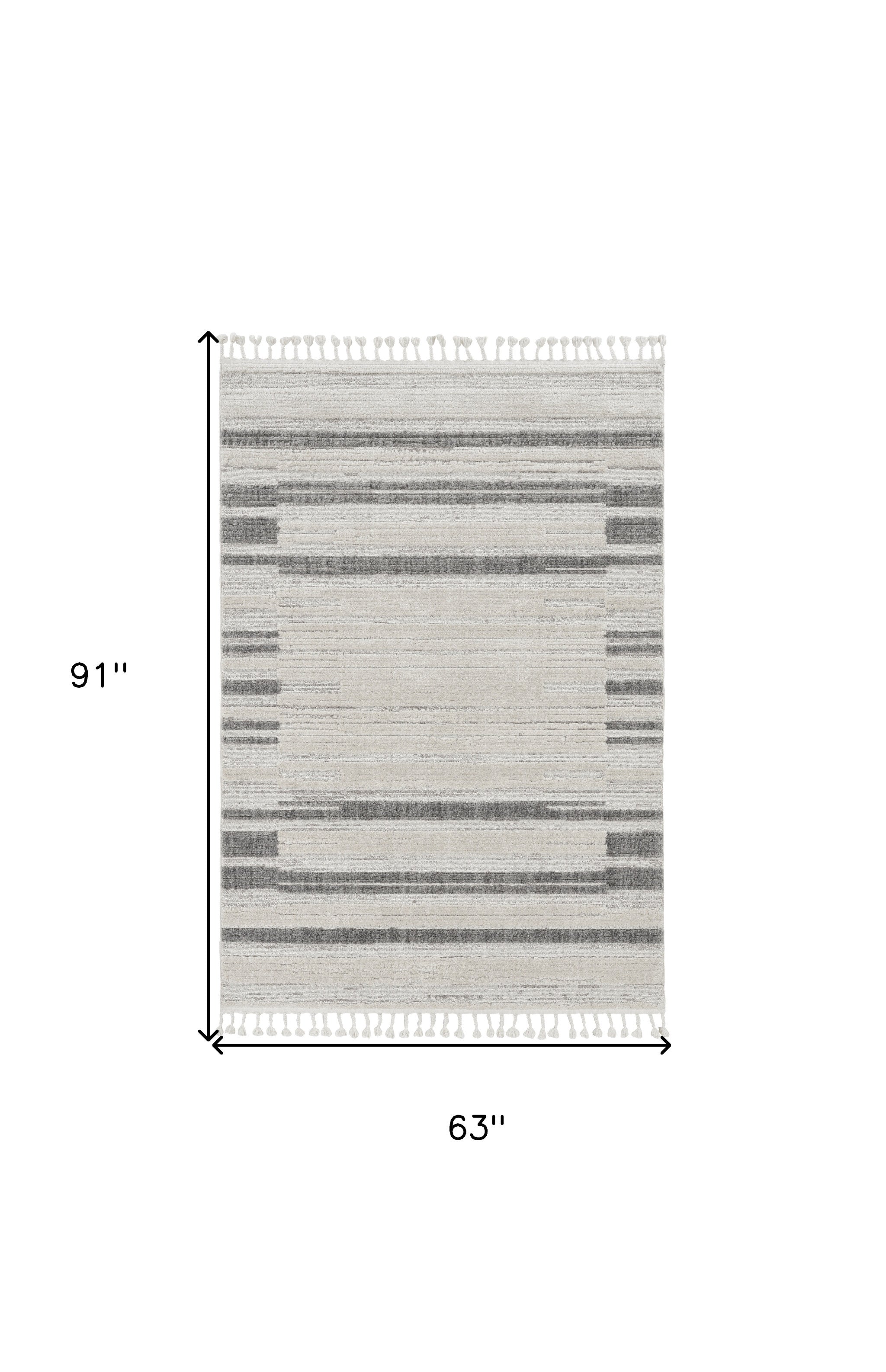 12' x 15' Gray and Ivory Abstract Area Rug