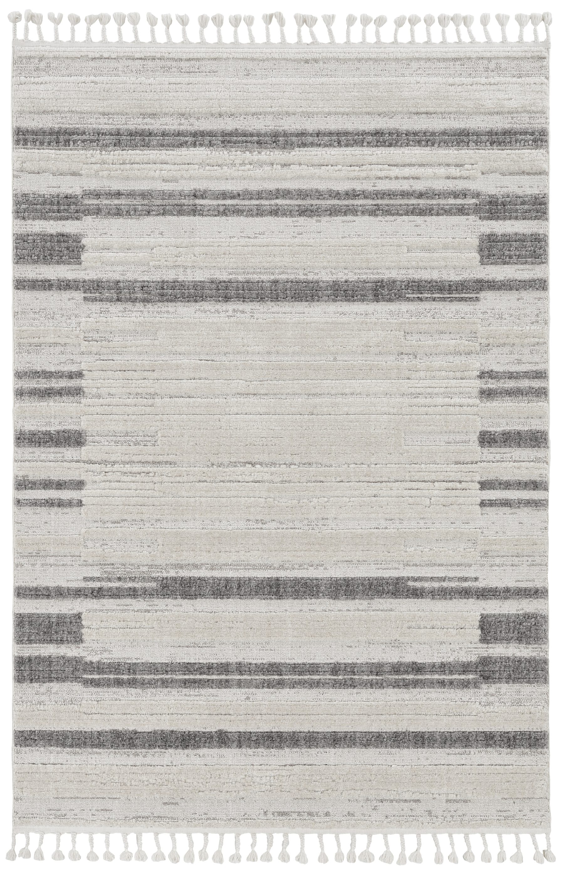 12' x 15' Gray and Ivory Abstract Area Rug