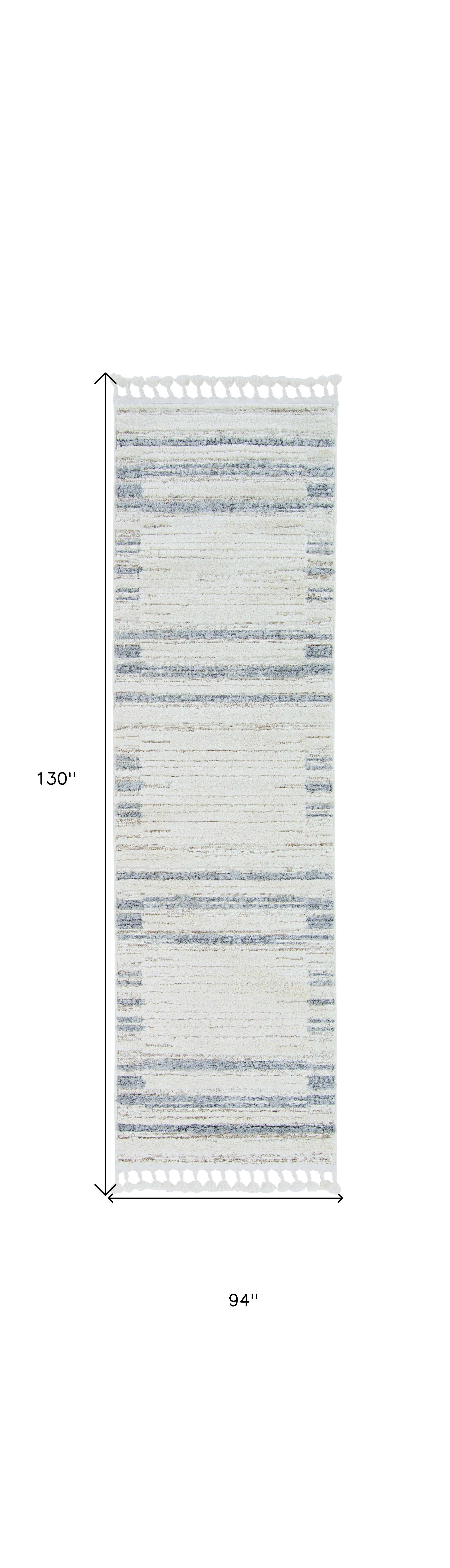 12' x 15' Gray and Ivory Abstract Area Rug