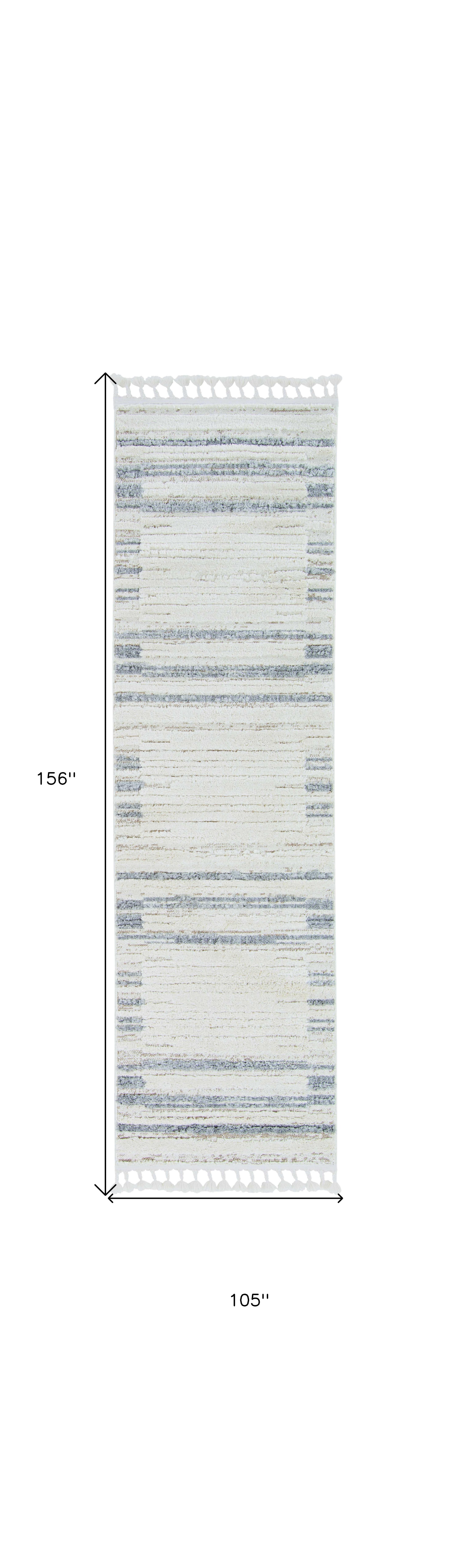 12' x 15' Gray and Ivory Abstract Area Rug