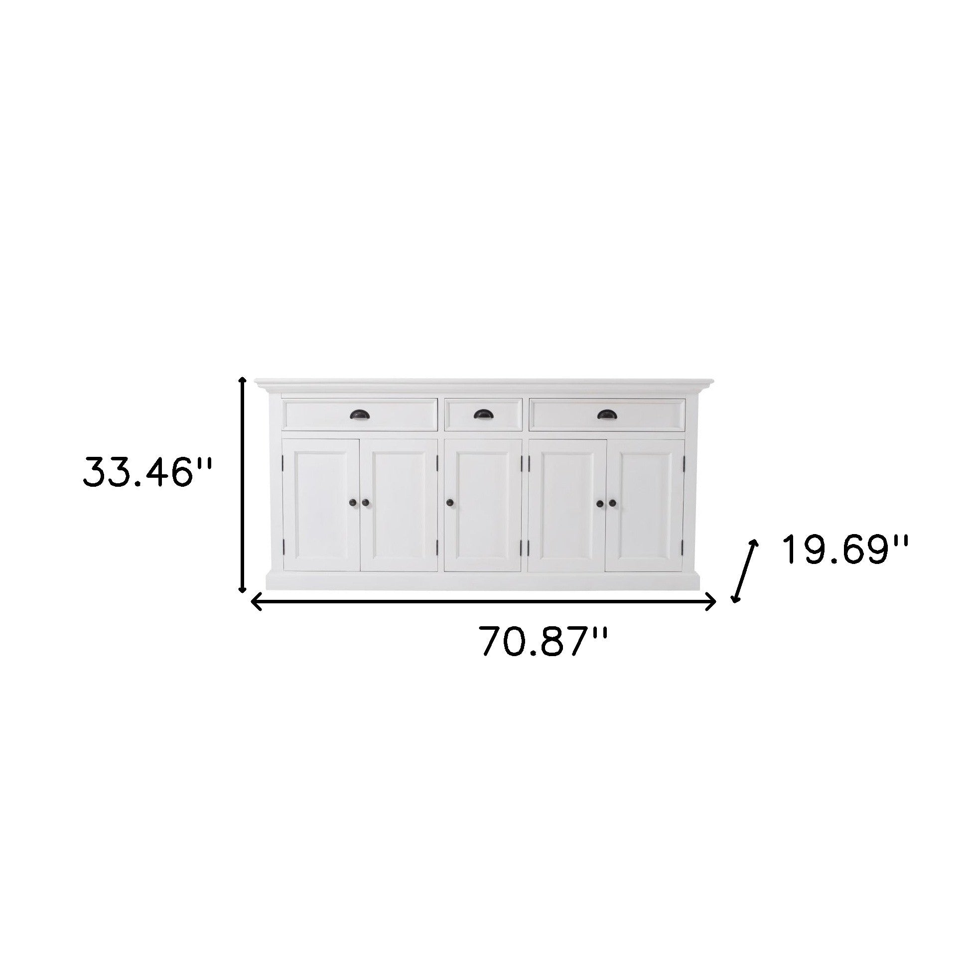 Modern Farm White Buffet Server