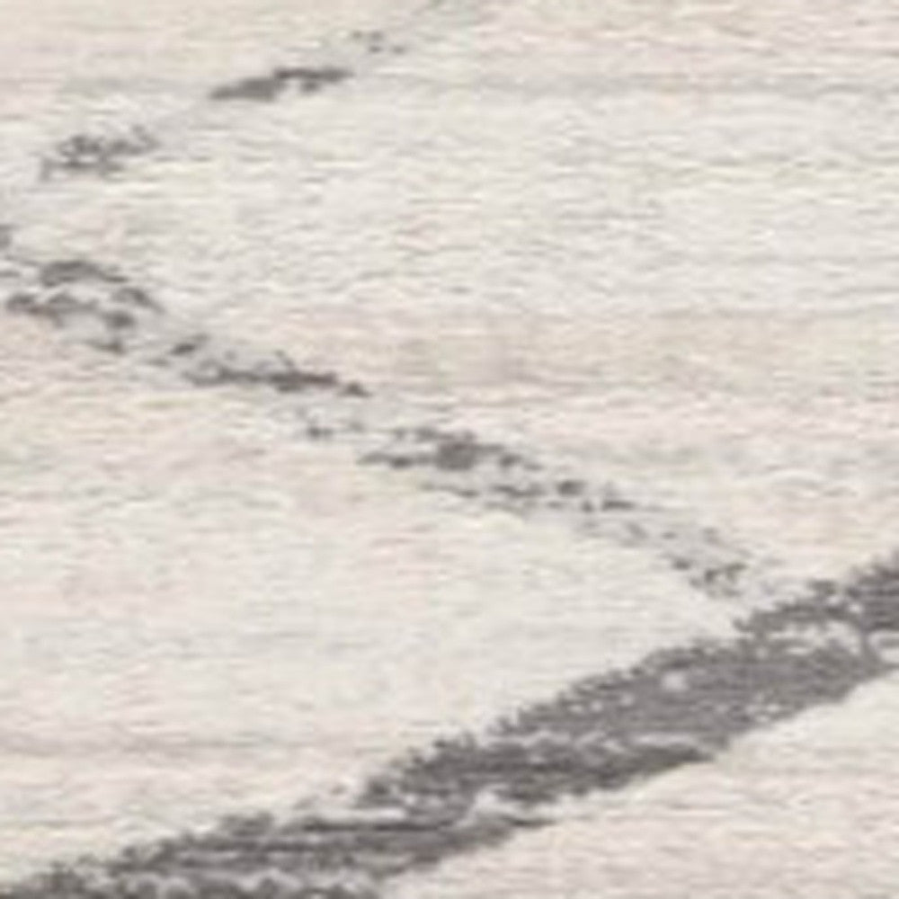 6' x 9' Gray and Ivory Geometric Area Rug