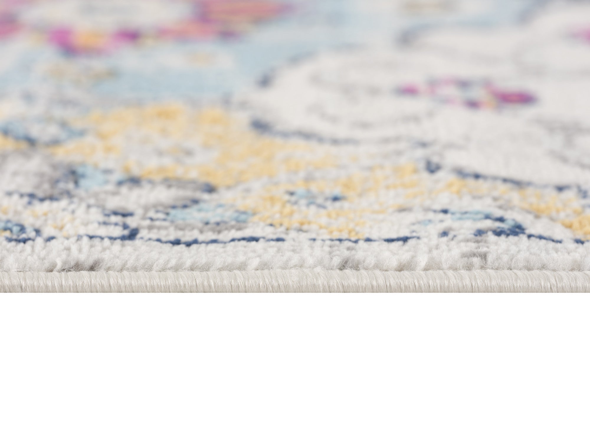 20' Runner Blue and Ivory Floral Runner Rug