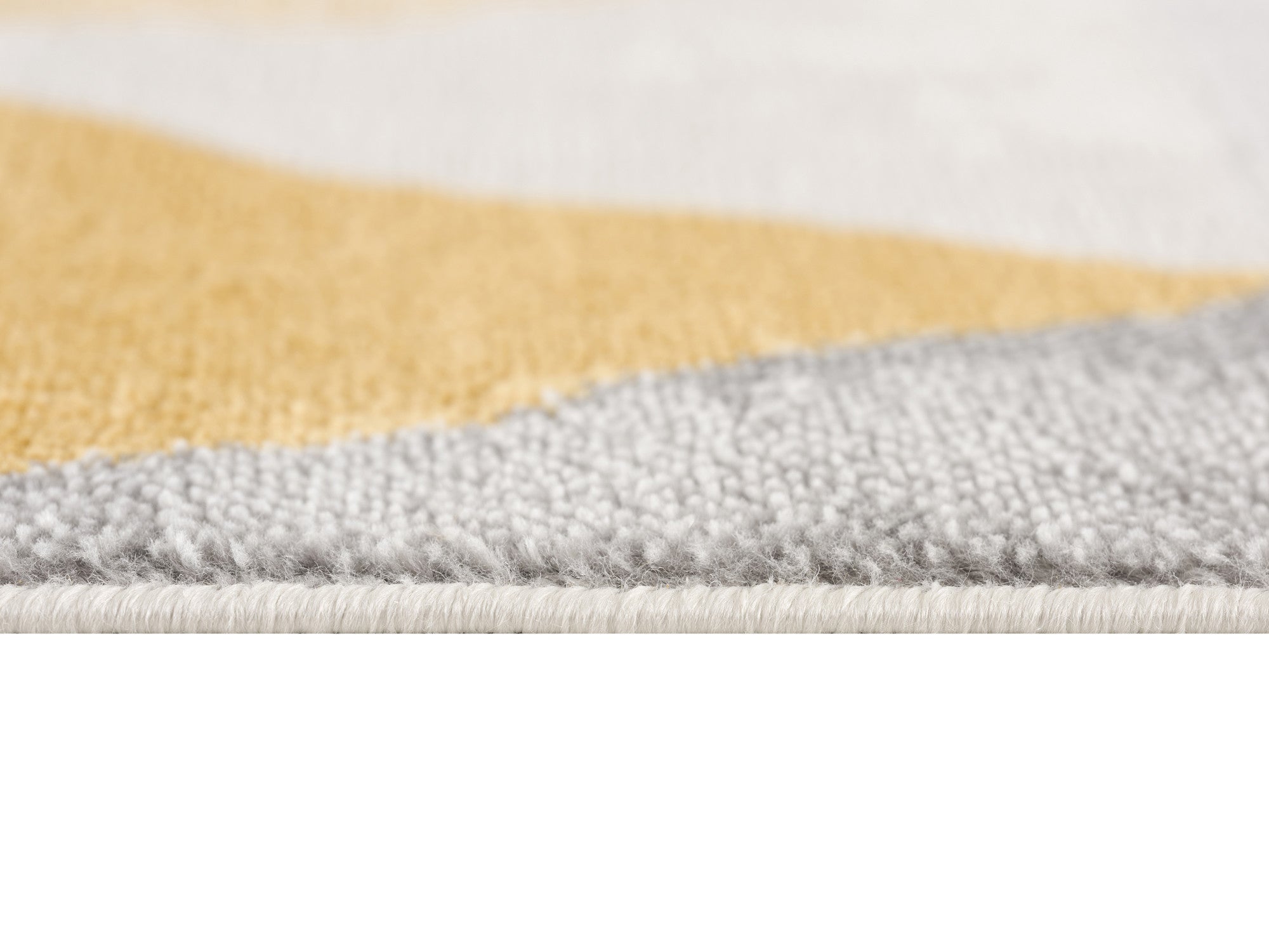 4' x 6' Yellow and Ivory Geometric Area Rug