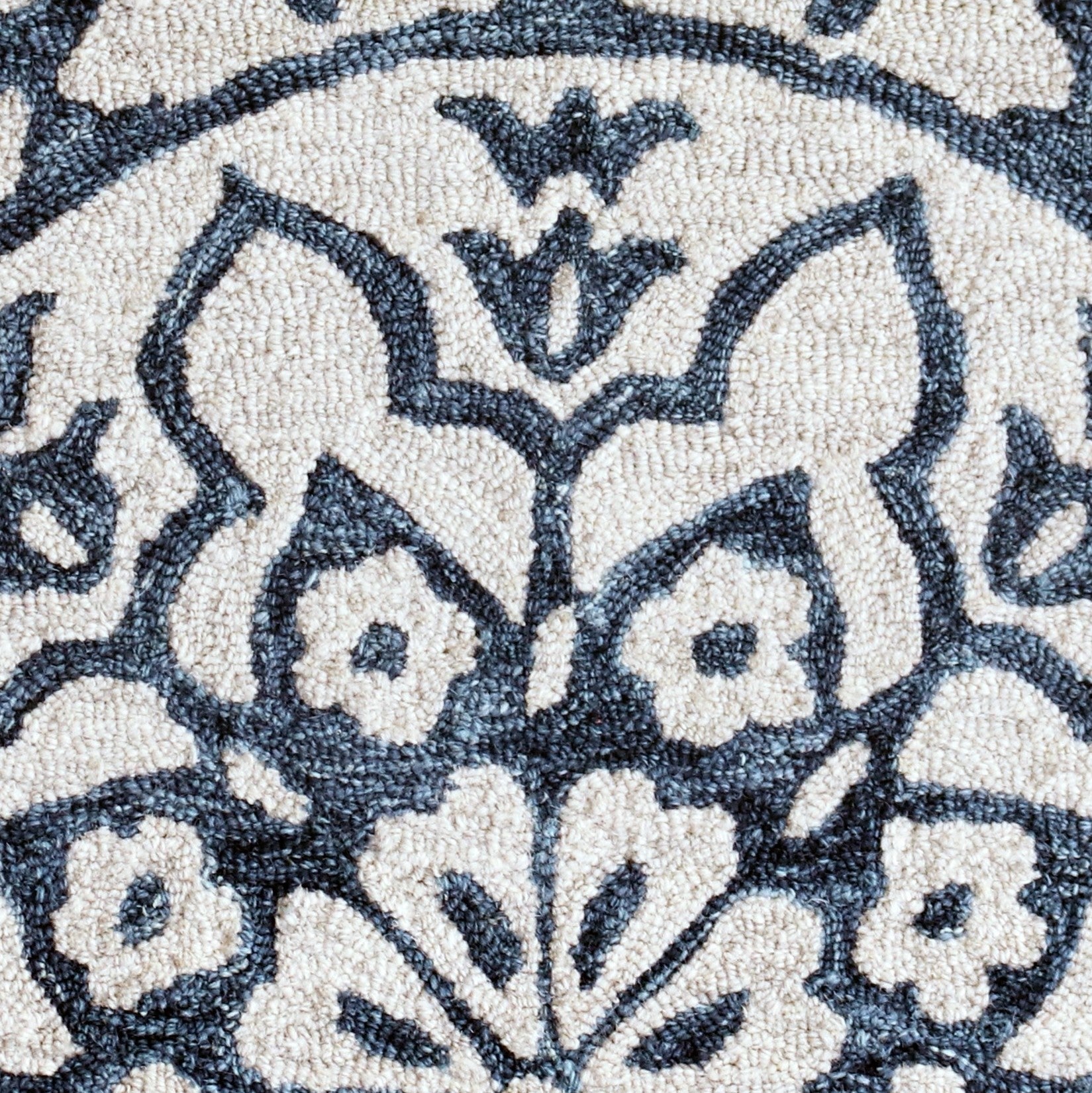 2’ X 4’ Navy And White Decorative Hearth Rug