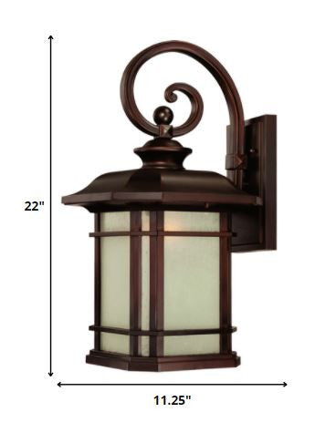 Somerset 1-Light Architectural Bronze Wall Light