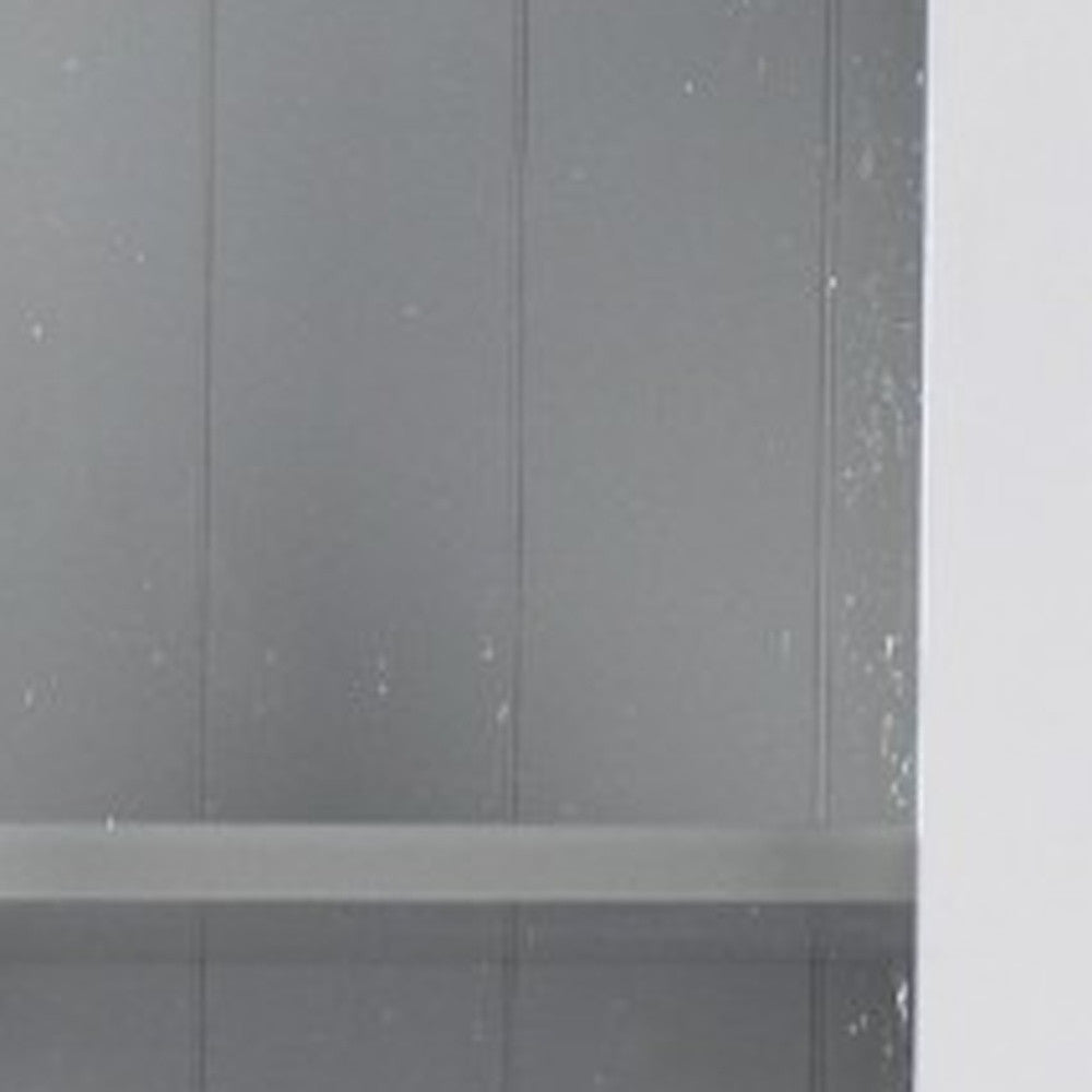 White Cornice Molding Curio with Glass Door
