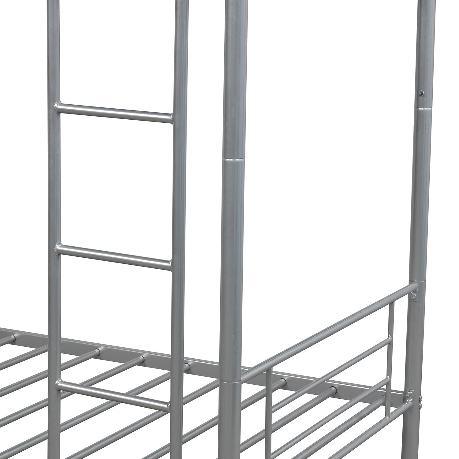 Silver Twin Over Twin  Separable Bunk Bed