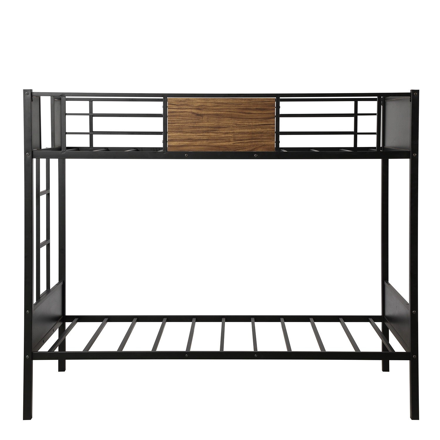 Black Brown Twin Over Twin Bunk Bed