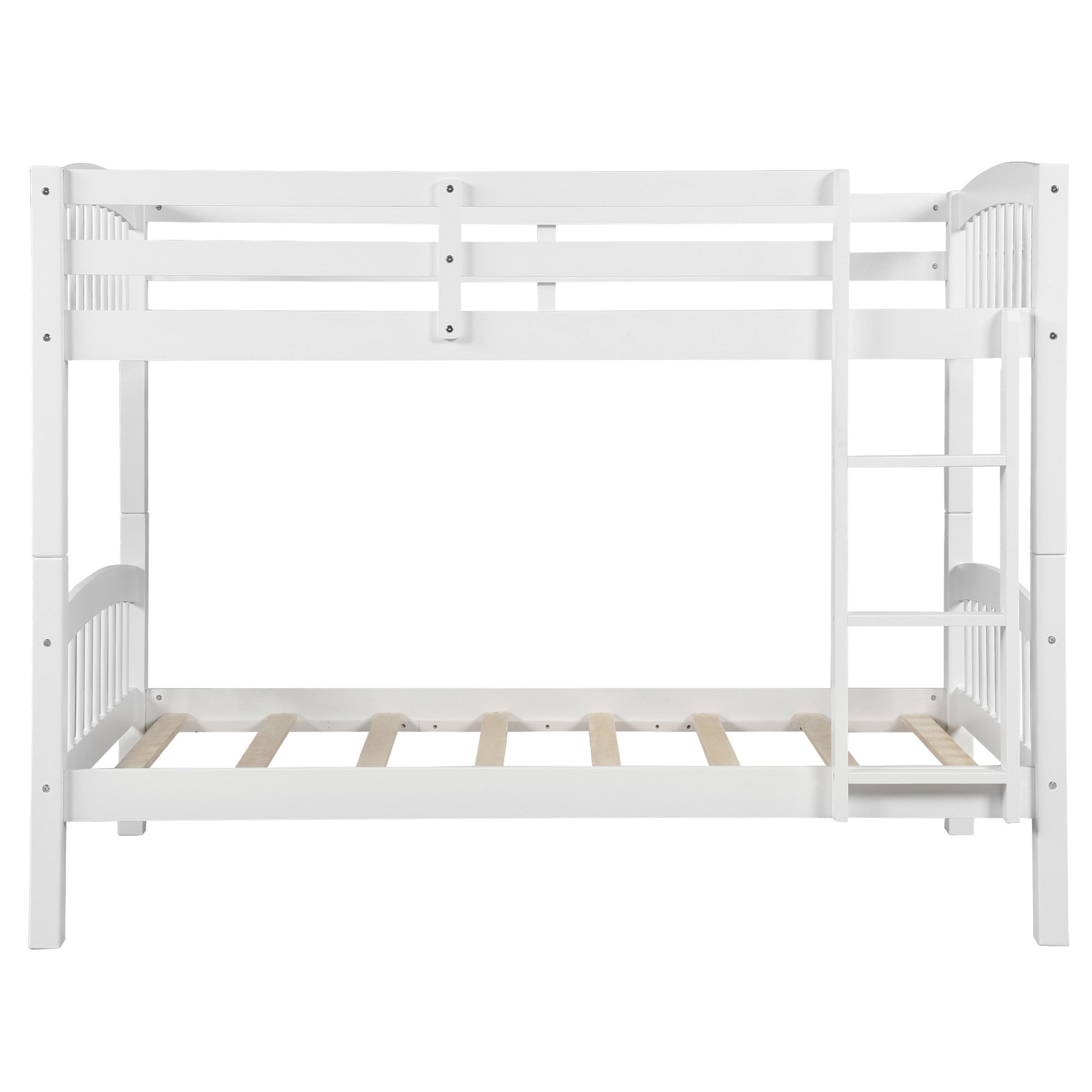 White Twin Over Twin Bunk Bed