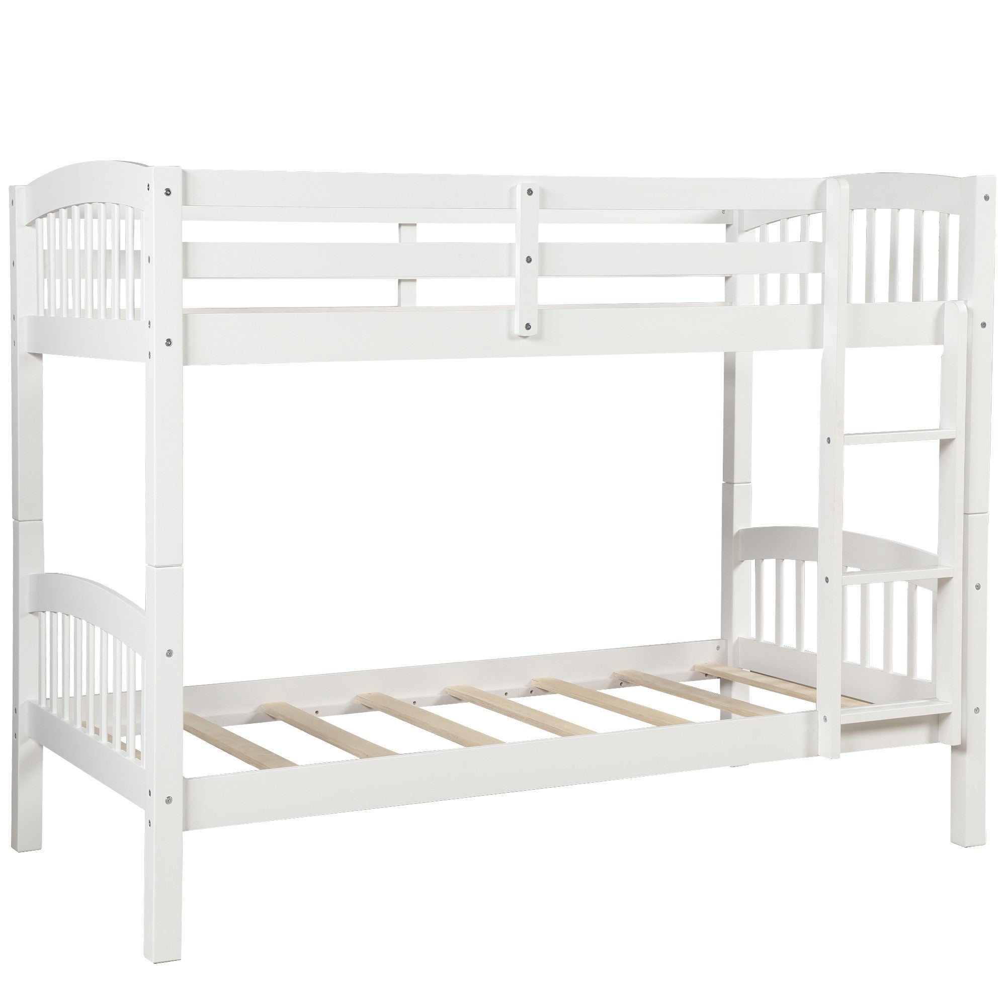 White Twin Over Twin Bunk Bed