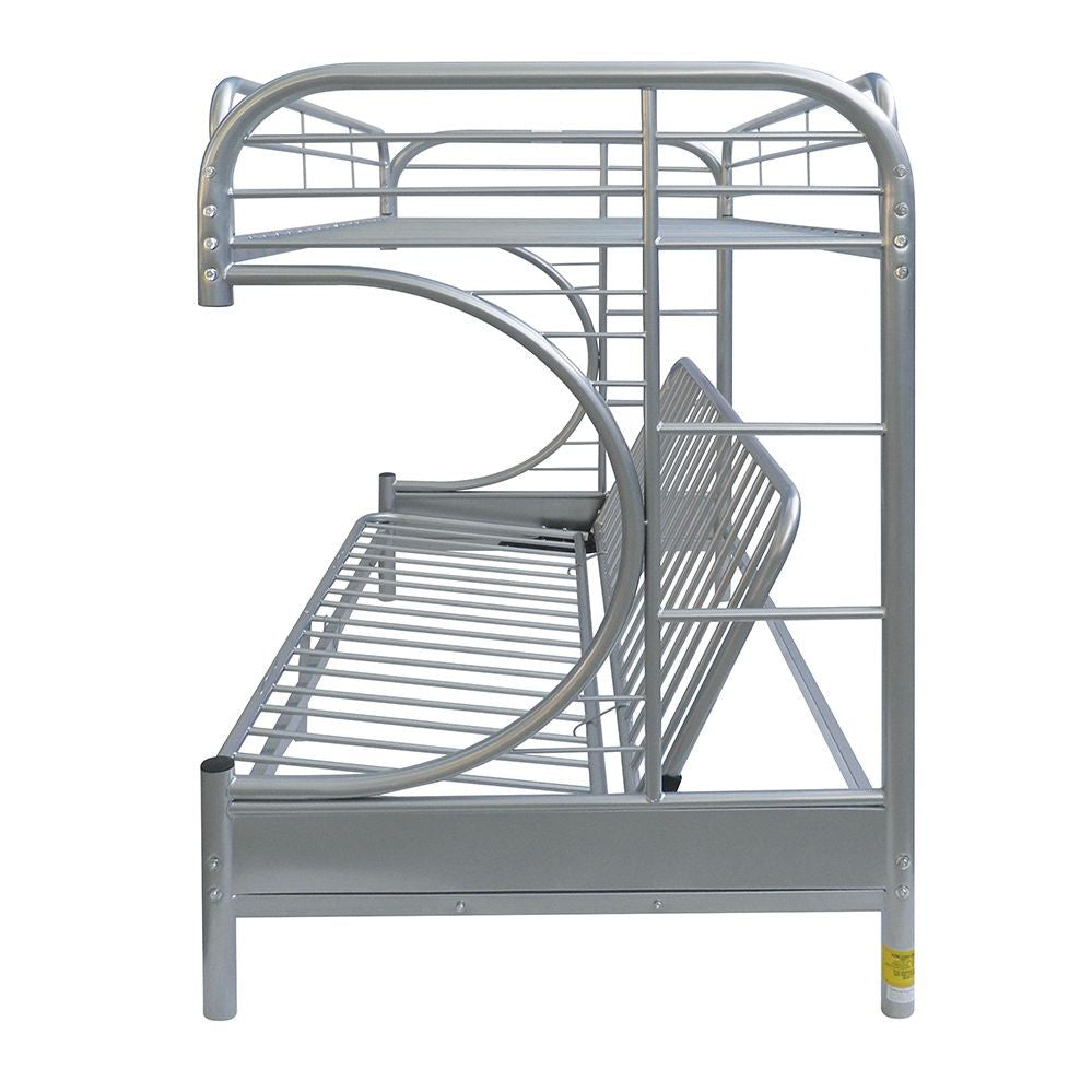 Silver Twin XL Over Queen Futon Bunk Bed