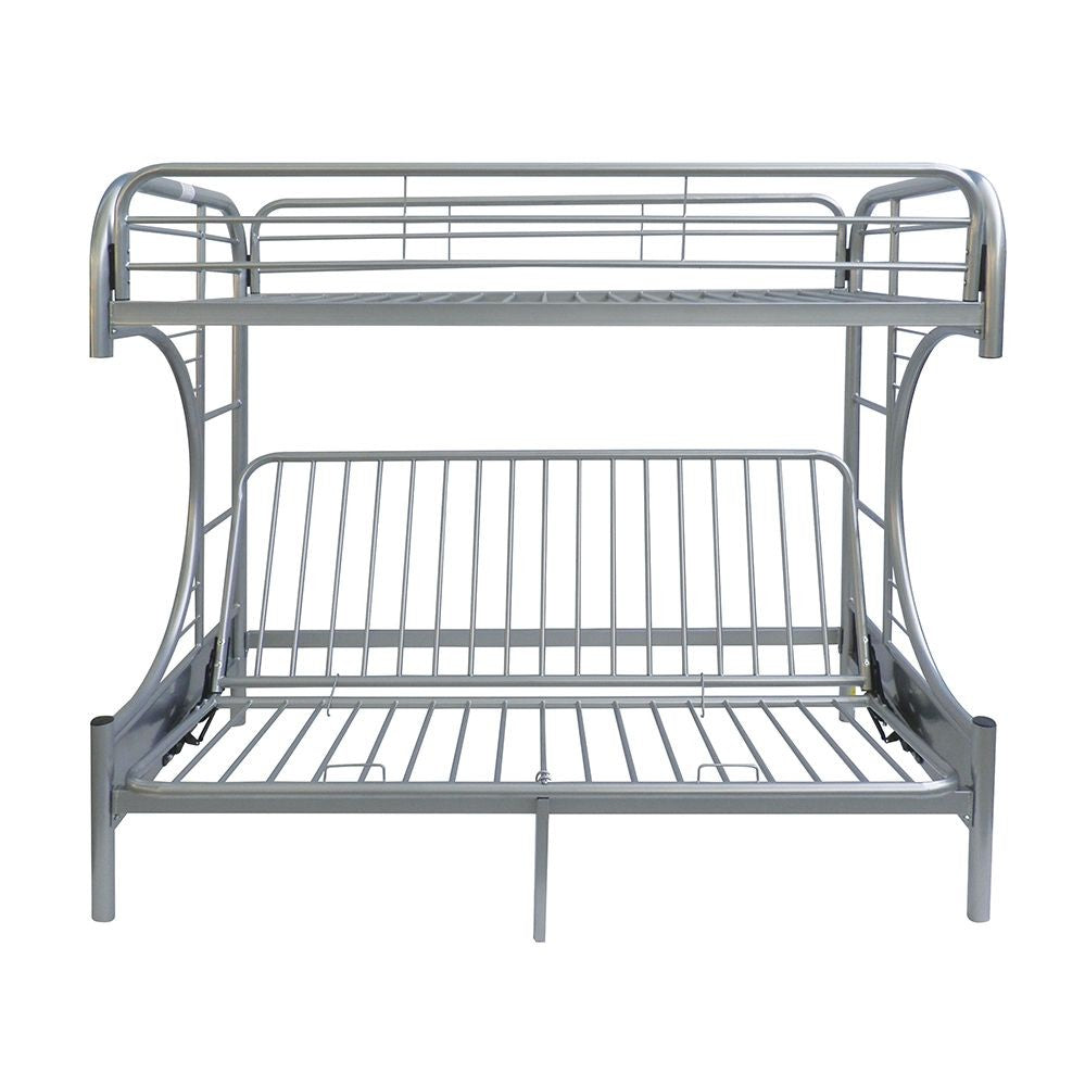 Silver Twin XL Over Queen Futon Bunk Bed